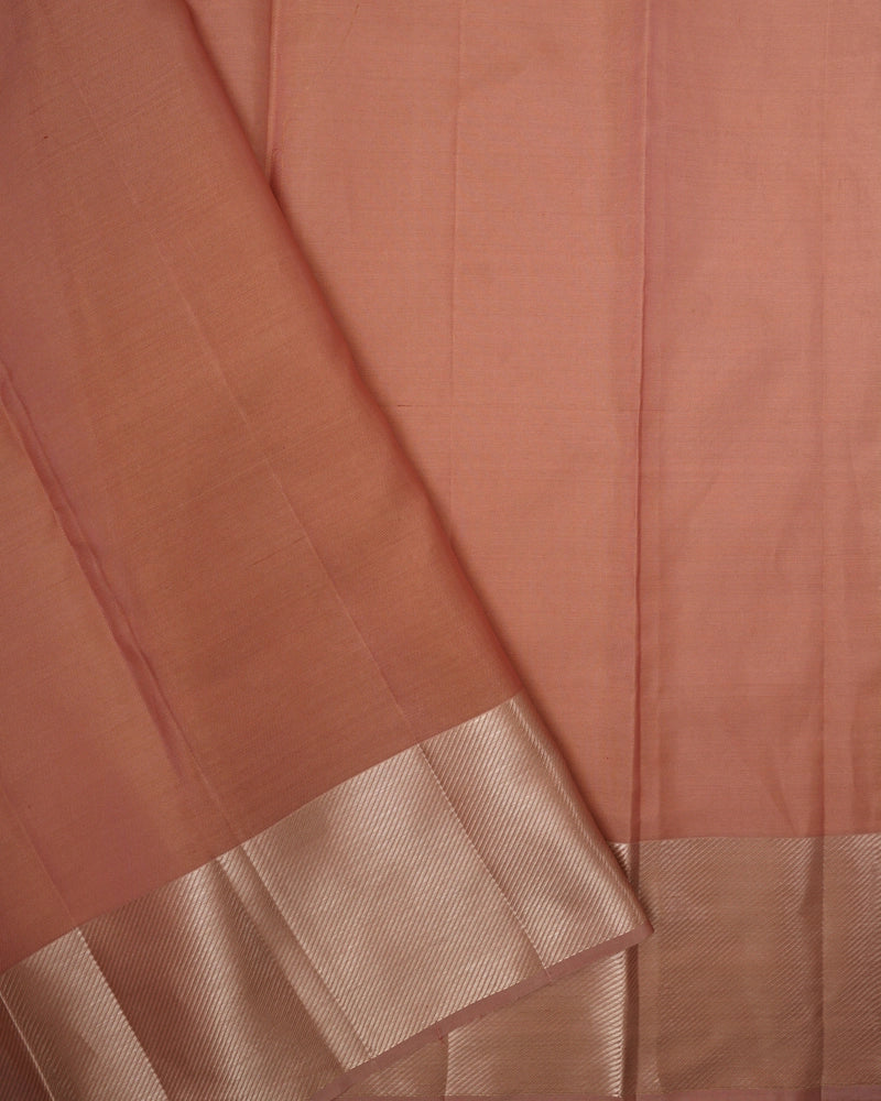 Onion pink kanjivaram silk saree - PattuCheeralu