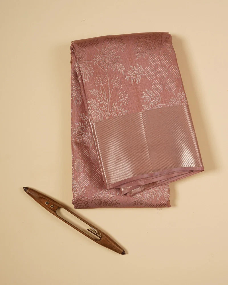 Onion pink kanjivaram silk saree - PattuCheeralu