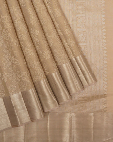 Brown kanjivaram silk saree - PattuCheeralu