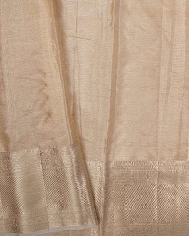 Grey tissue kanjivaram silk saree - PattuCheeralu