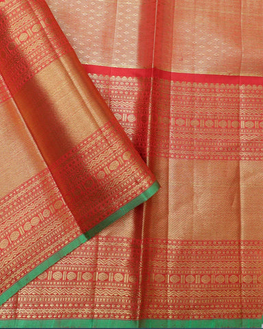 Gold Tissue Kanjivaram Saree - PattuCheeralu