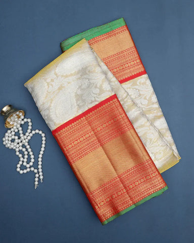 Gold Tissue Kanjivaram Saree - PattuCheeralu