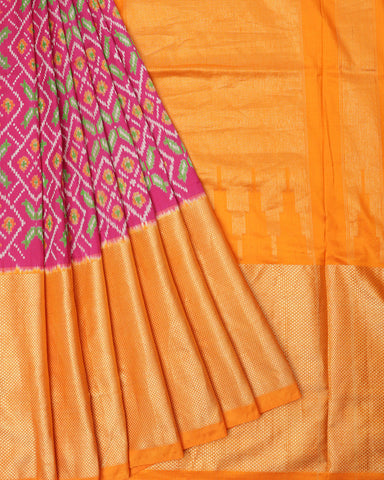 Pink Ikkat Silk - PattuCheeralu