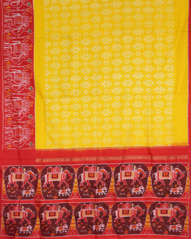 Yellow Ikkat Silk - PattuCheeralu