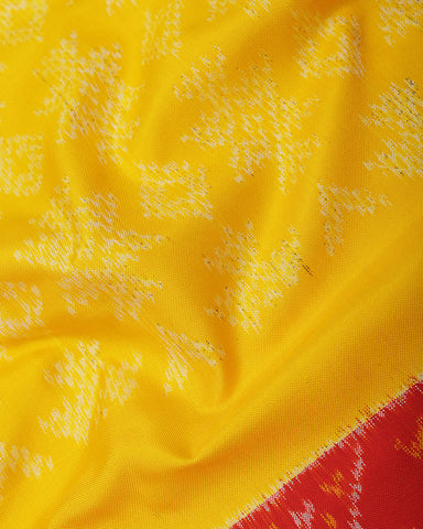 Yellow Ikkat Silk - PattuCheeralu