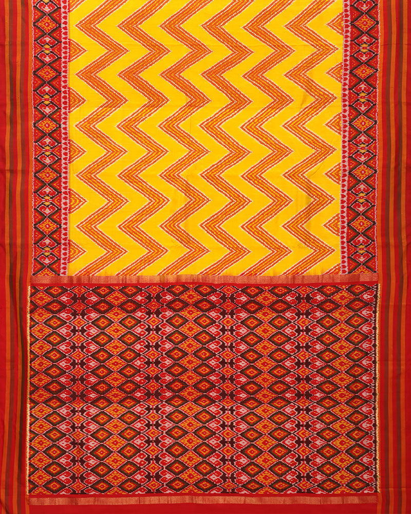 Yellow Patola Silk Saree - PattuCheeralu