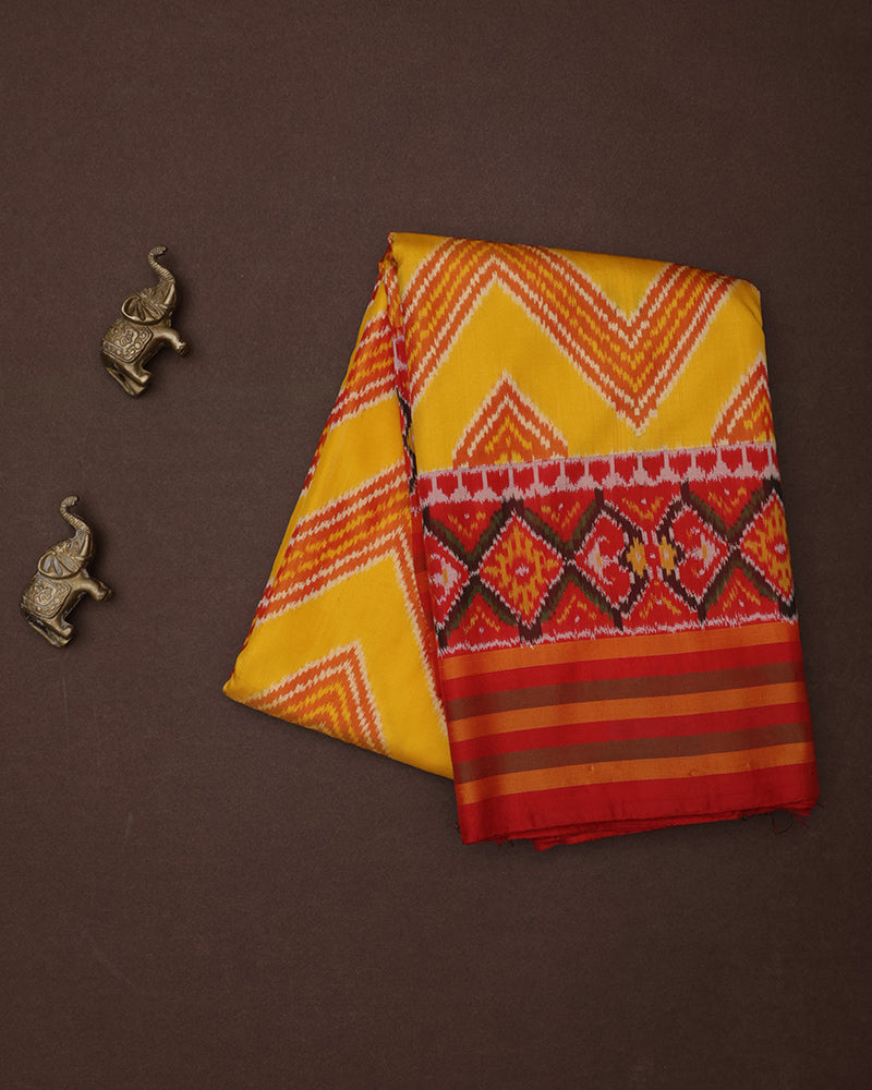 Yellow Patola Silk Saree - PattuCheeralu