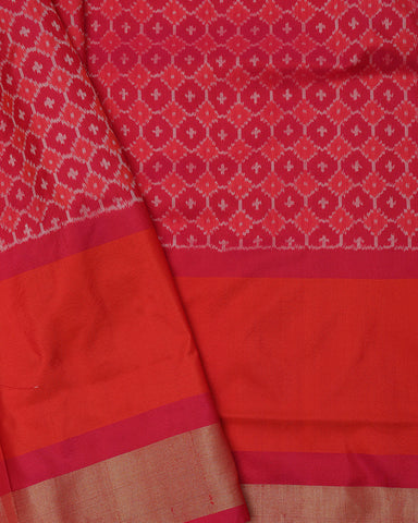 Mehndi Green Ikkat Silk - PattuCheeralu