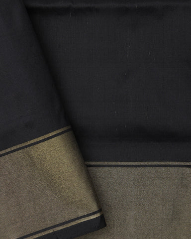 White and black Ikkat Silk - PattuCheeralu