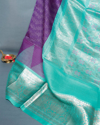 Purple fancy banarasi saree - PattuCheeralu