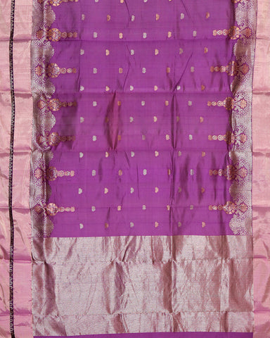 Purple Chanderi Silk Saree - PattuCheeralu