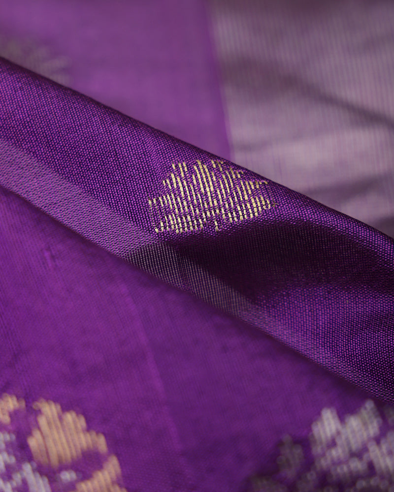 Purple Chanderi Silk Saree - PattuCheeralu