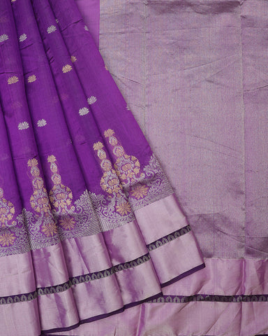 Purple Chanderi Silk Saree - PattuCheeralu