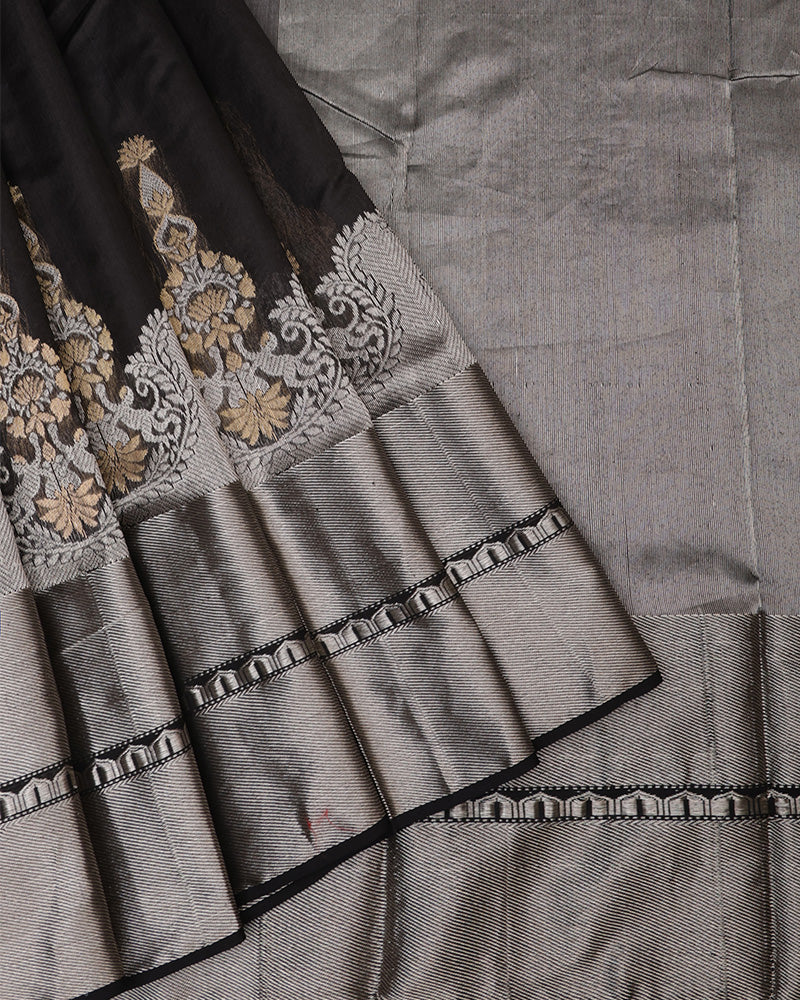 Sable Black Silk Saree - PattuCheeralu