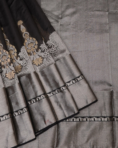 Sable Black Silk Saree - PattuCheeralu
