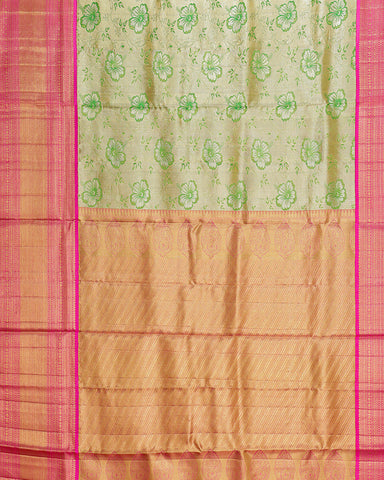 The gold tissue Kanjivaram saree - PattuCheeralu