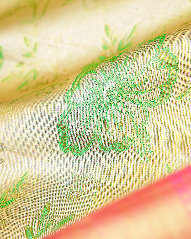 The gold tissue Kanjivaram saree - PattuCheeralu