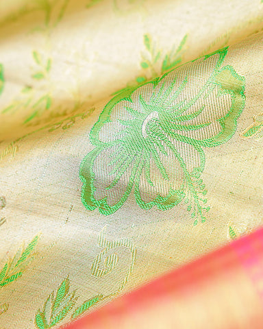 The gold tissue Kanjivaram saree - PattuCheeralu