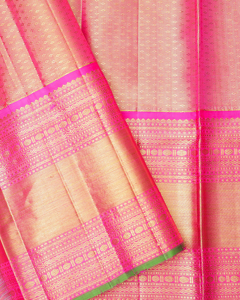 The gold tissue Kanjivaram saree - PattuCheeralu