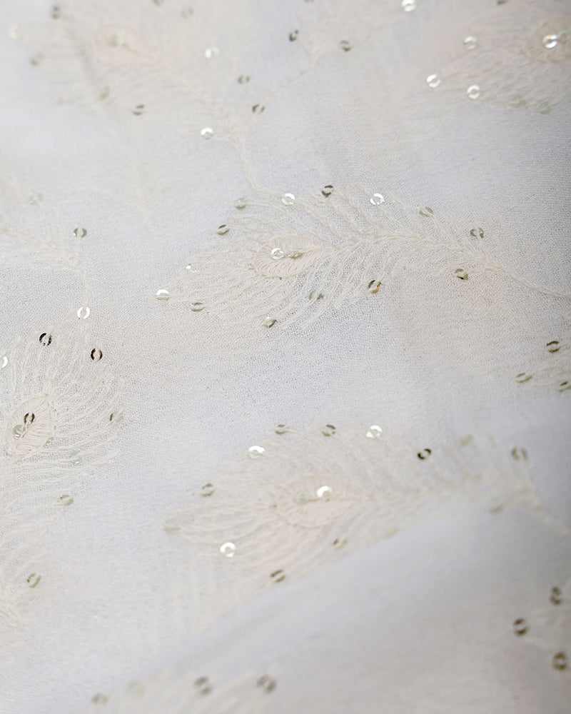 White Kanjivaram Georgette Saree - PattuCheeralu
