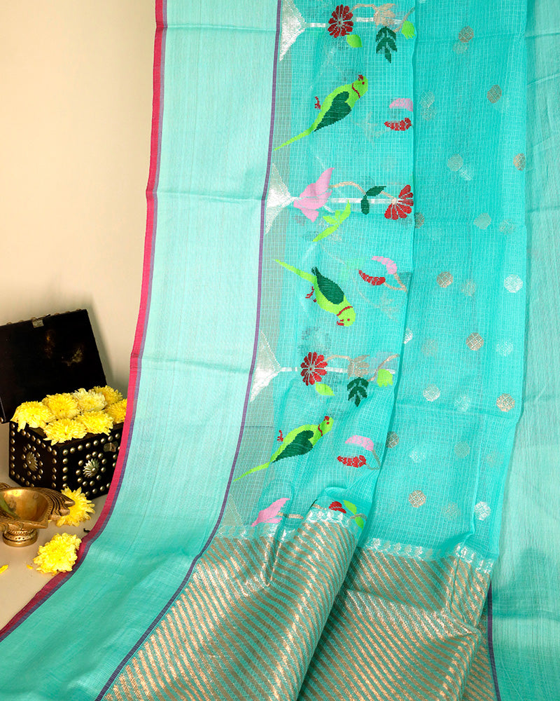 Blue Kota Silk Saree - PattuCheeralu