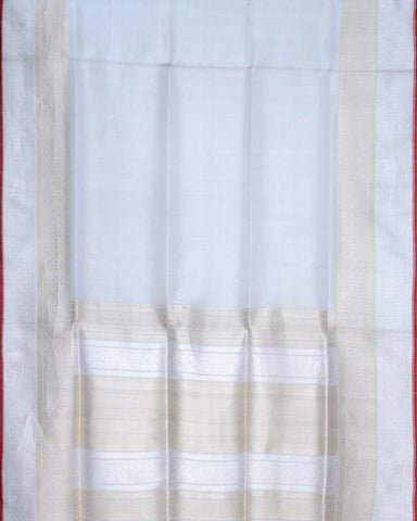 Off White Katan Banarasi Silk Saree - PattuCheeralu
