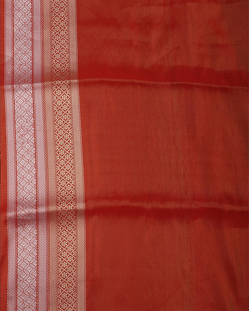 Off White Katan Banarasi Silk Saree - PattuCheeralu