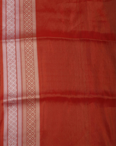Off White Katan Banarasi Silk Saree - PattuCheeralu