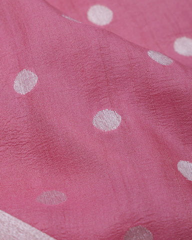 Rose Pink Tussar Saree - PattuCheeralu