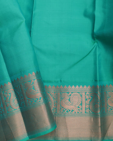Iron Grey Kanjivaram Silk Saree - PattuCheeralu