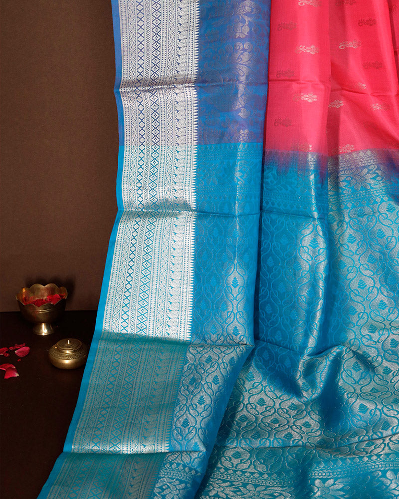 Pink Kanjivaram Silk Saree - PattuCheeralu