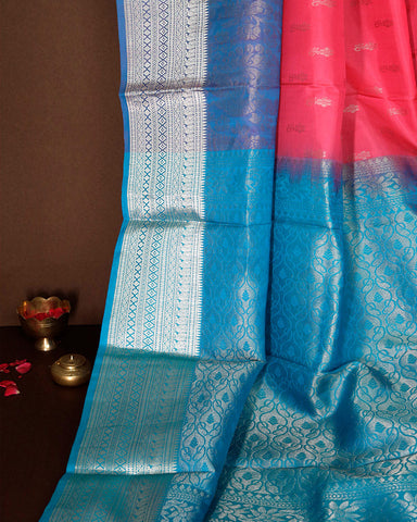 Pink Kanjivaram Silk Saree - PattuCheeralu