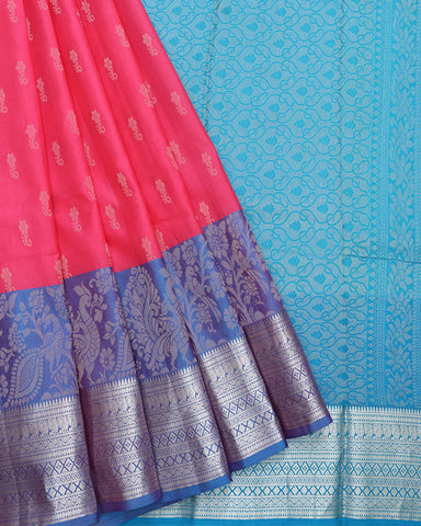Pink Kanjivaram Silk Saree - PattuCheeralu
