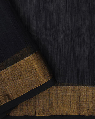 Black Dhakai Jamdani Silk Saree - PattuCheeralu