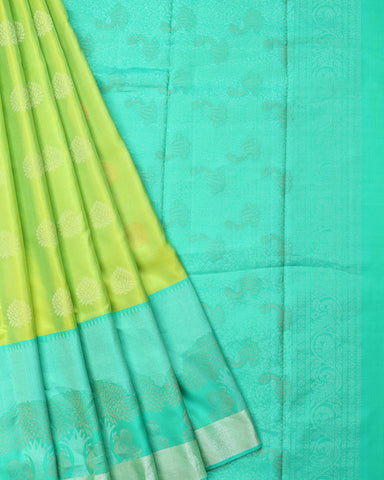 Light Green Kanchipuram Silk Saree - PattuCheeralu