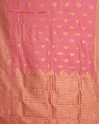 Onion Pink Kanchipuram Silk Saree - PattuCheeralu