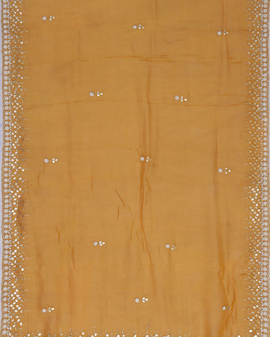 Orange organza saree - PattuCheeralu