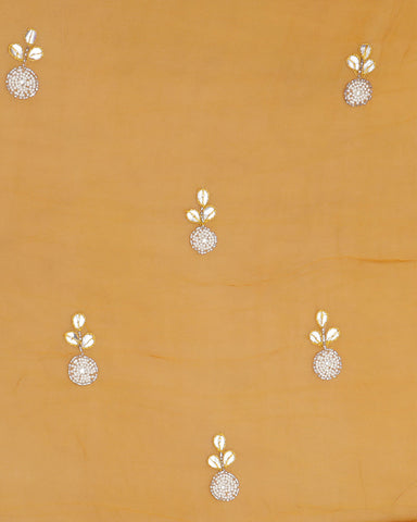 Orange organza saree - PattuCheeralu