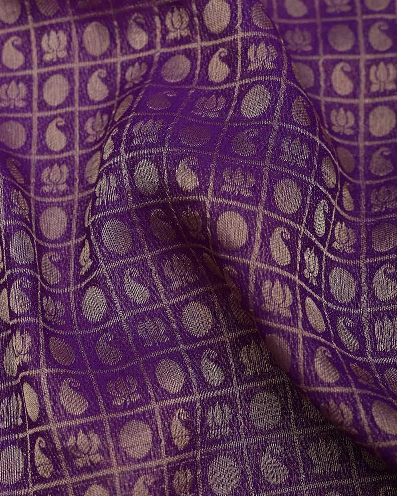 Purple Crepe Silk Saree - PattuCheeralu