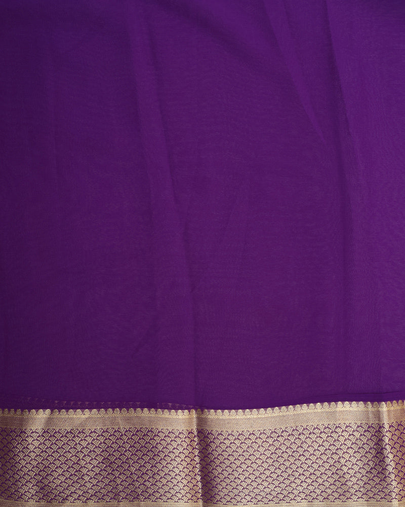 Purple Crepe Silk Saree - PattuCheeralu