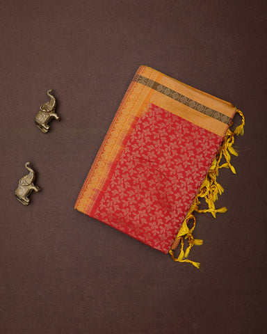 Crimson Red Soft Silk Saree - PattuCheeralu