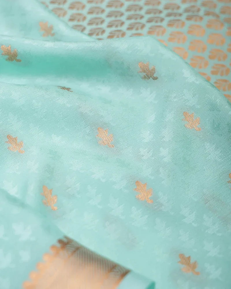 Sea Green Mysore Silk Saree - PattuCheeralu