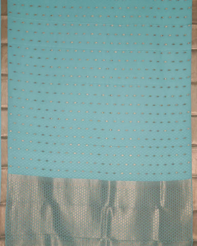 Sea Green Mysore Silk Saree - PattuCheeralu