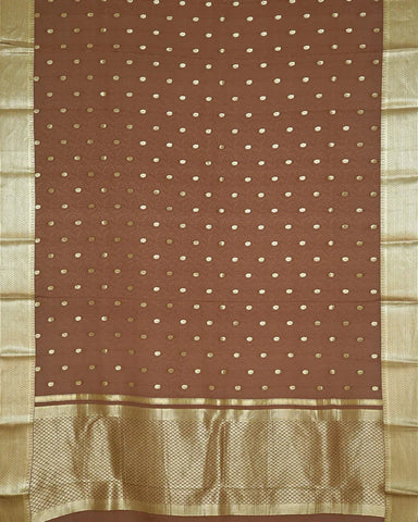 Cocoa Brown Mysore Silk Saree - PattuCheeralu