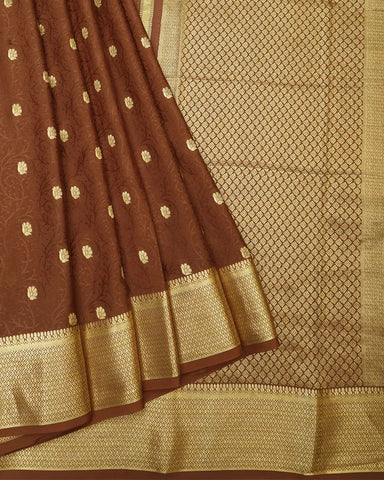 Cocoa Brown Mysore Silk Saree - PattuCheeralu