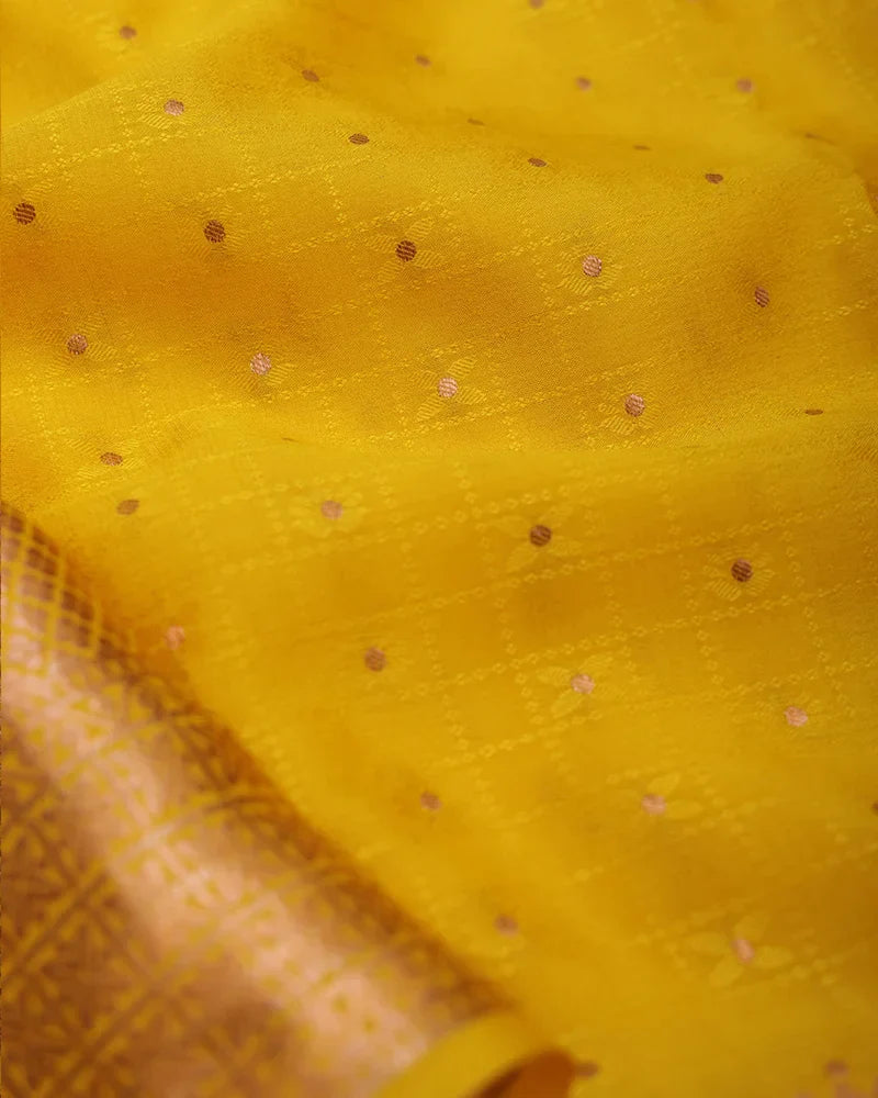 Yellow Color Mysore Silk Saree - PattuCheeralu