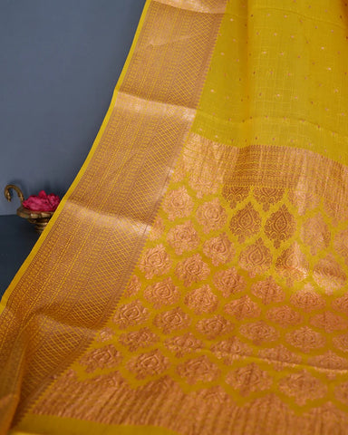Yellow Color Mysore Silk Saree - PattuCheeralu