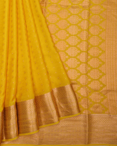 Yellow Color Mysore Silk Saree - PattuCheeralu