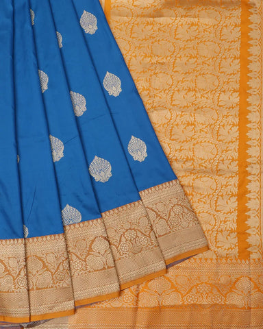 Serene Blue Soft Silk Saree - PattuCheeralu