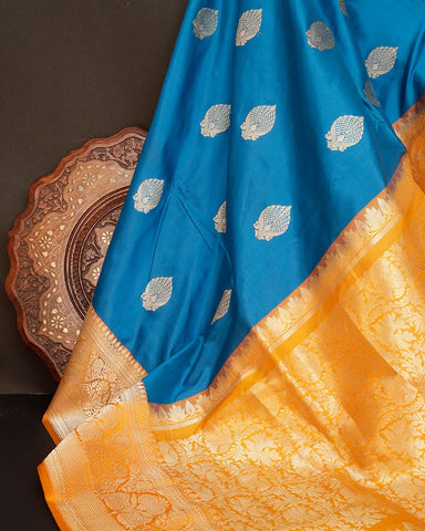 Serene Blue Soft Silk Saree - PattuCheeralu